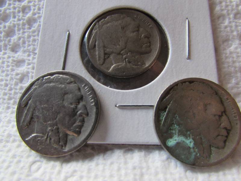 LOT OF 3 BUFFALO NICKELS...