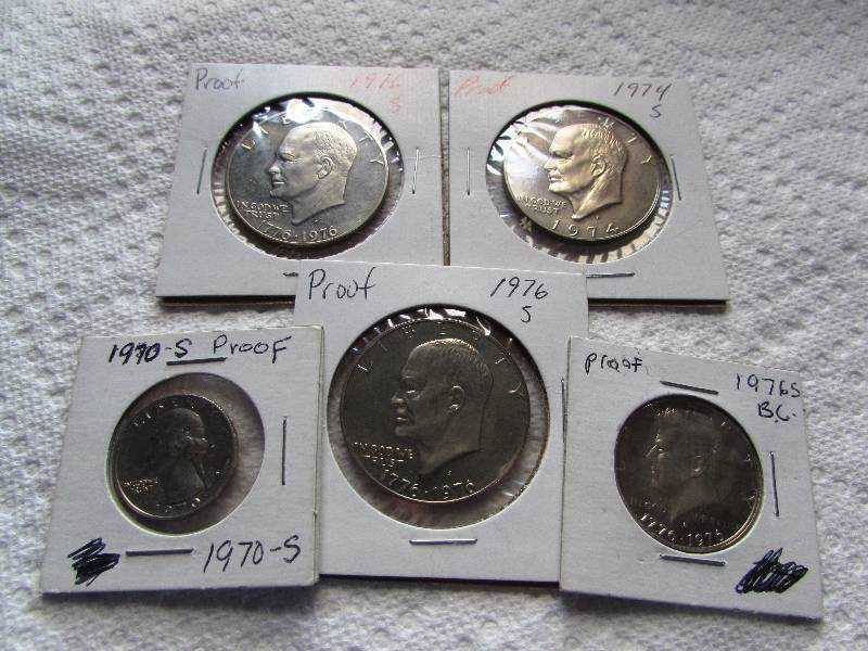 LOT OF MISC PROOF 25 C, 50C AND 1.0...