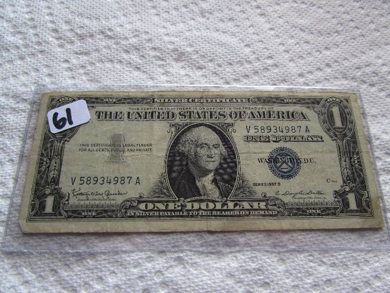 1957 B SILVER CERTIFICATE...