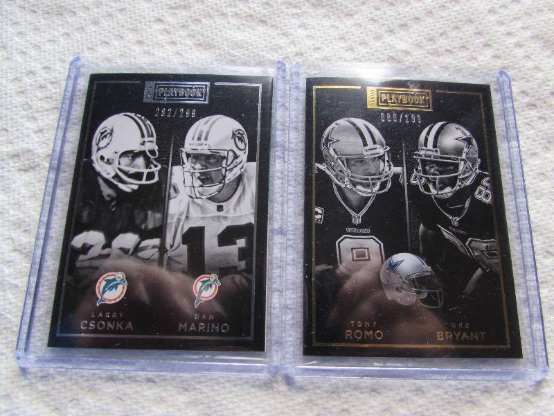 LOT OF 2 NUMBERED FOOTBALL CARDS, T...