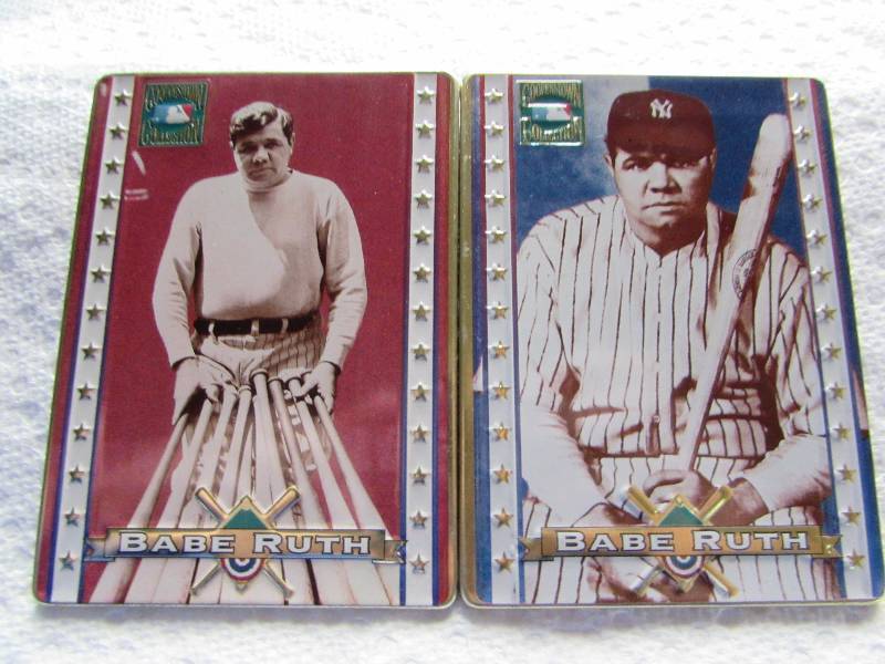 LOT OF 2 BABE RUTH METAL CARDS...