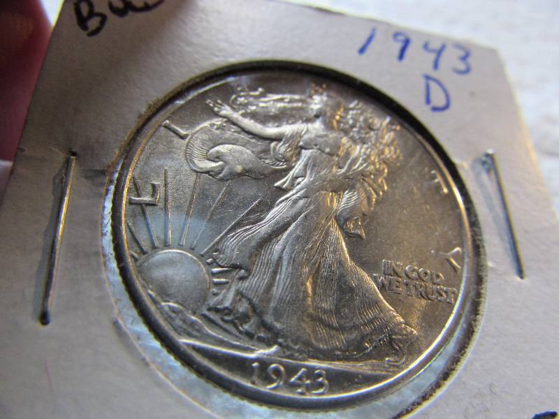 1943 D BU WALKING LIBERTY HALF DOLL...