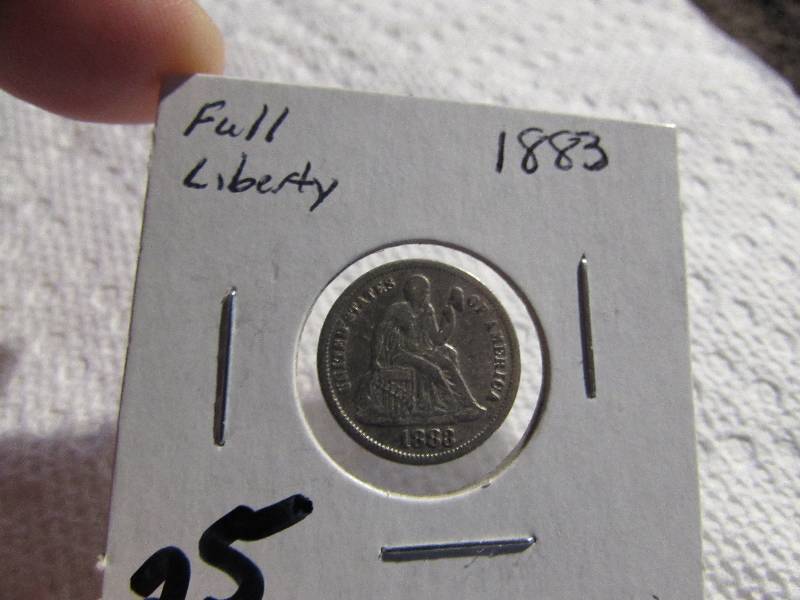 1883 SEATED DIME, FULL LIBERTY...