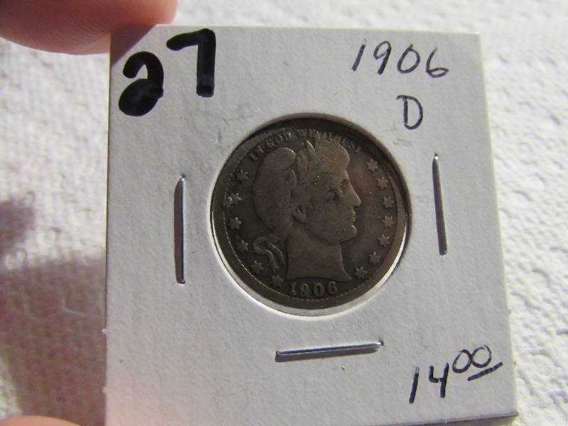 1906 D BARBER QUARTER...