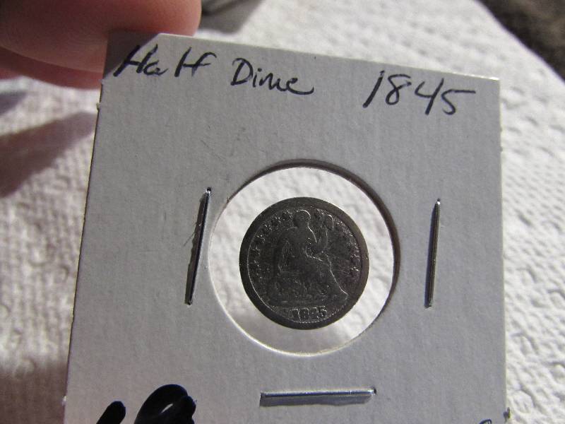 1845 HALF DIME...