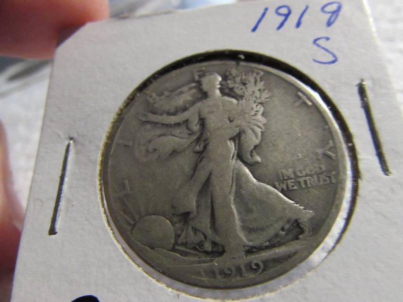 1919 S WALKING LIBERTY HALF DOLLAR...