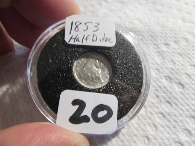 1853 HALF DIME...