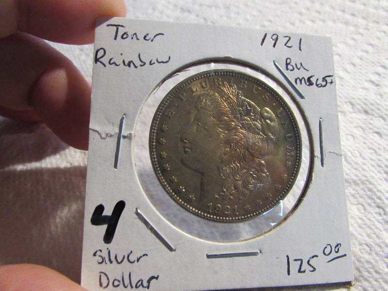 1921 Morgan Dollar, BU MS 65, TONER...