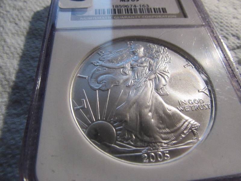 2005 MS 69 NGC SILVER EAGLE...