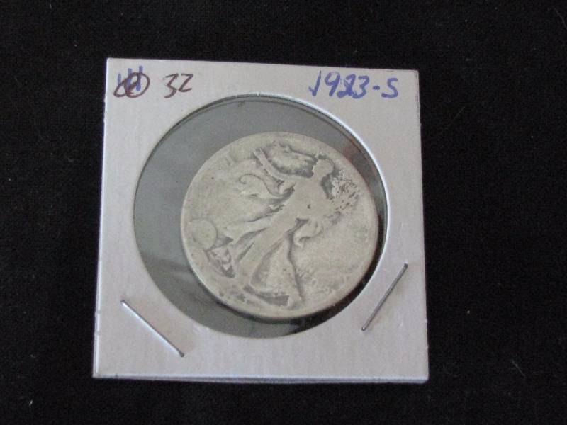 lot 5 image: 1923S 90% Silver Walking Liberty 12 Dollar