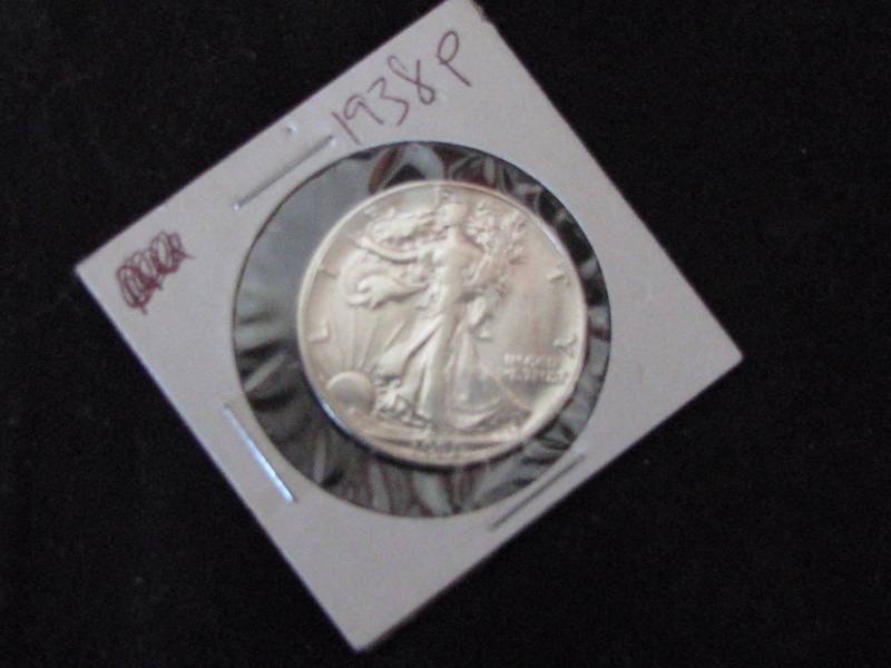 lot 8 image: 1938 90% Silver Walking Liberty 12 Dollar