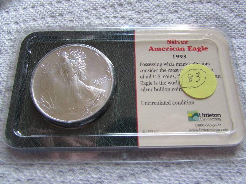 1993 SILVER AMERICAN EAGLE, BU