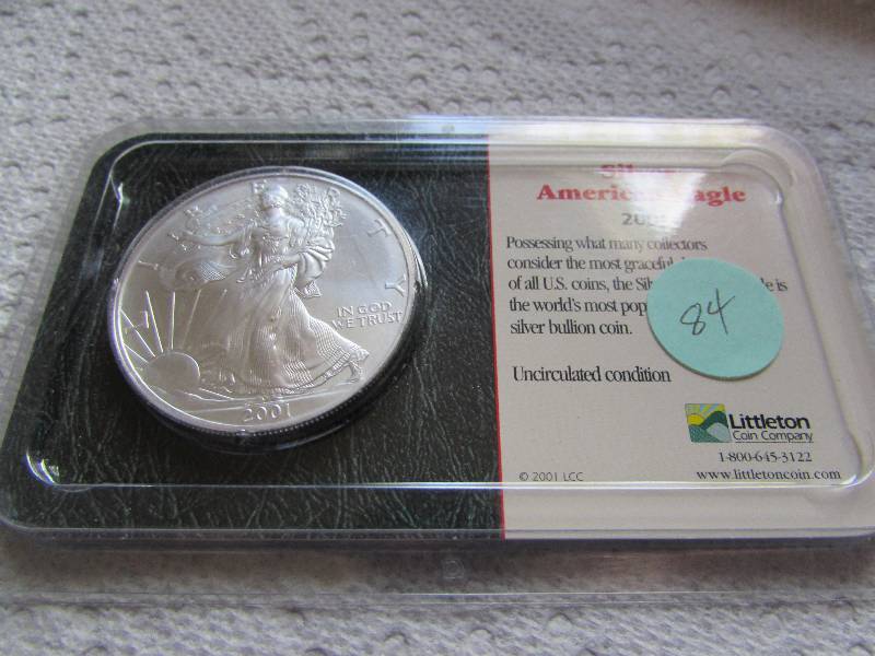 2001 SILVER AMERICAN EAGLE, BU