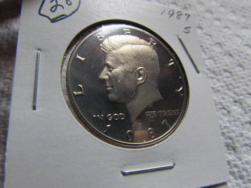 1987 S KENNEDY HALF PROOF