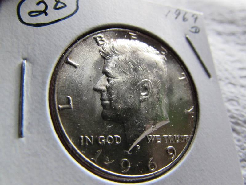 1969 D KENNEDY SILVER HALF - BU