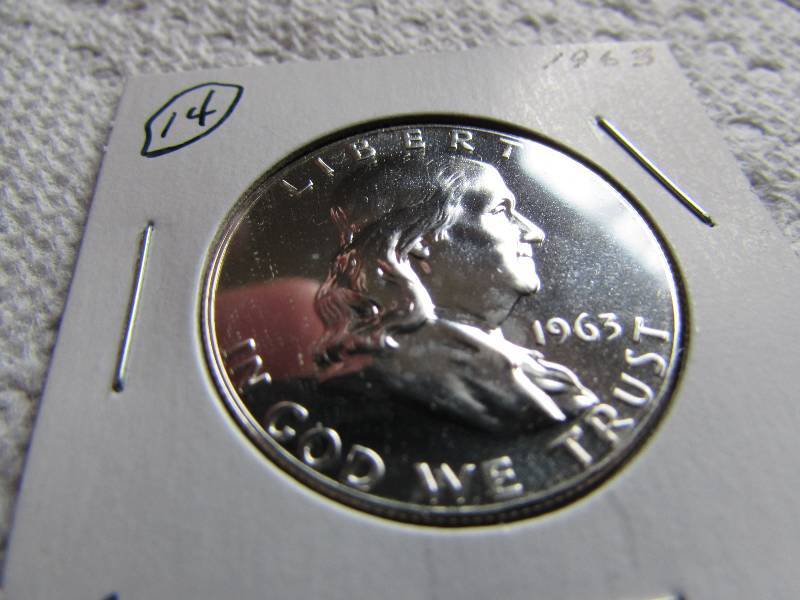 1963 FRANKLIN SILVER HALF - PROOF
