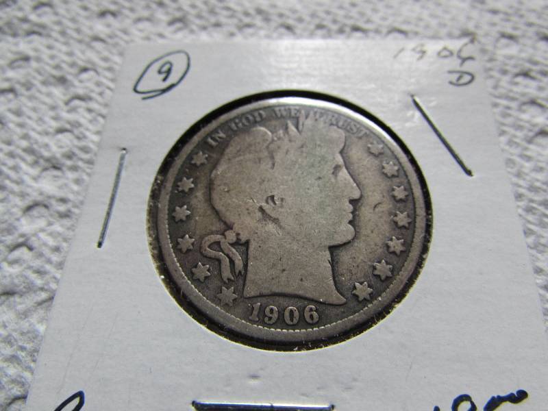 1906 D BARBER SILVER HALF