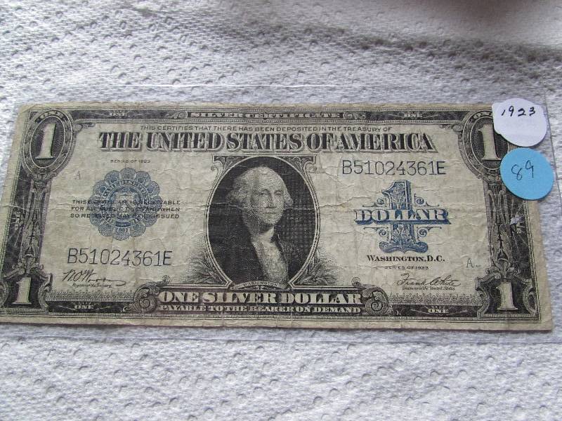1923 $1 SILVER CERTIFICATE - LARGE NOTE