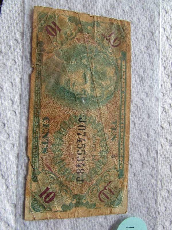 SERIES 641 10 CENT MILITARY PAYMENT CERTIFICATE - 1965