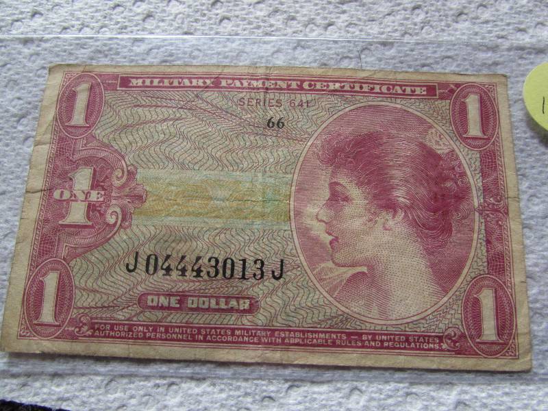 SERIES 641 1 DOLLAR MILITARY PAYMENT CERTIFICATE - 1965