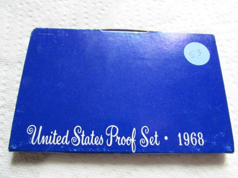 1968 S PROOF SET, W SILVER HALF
