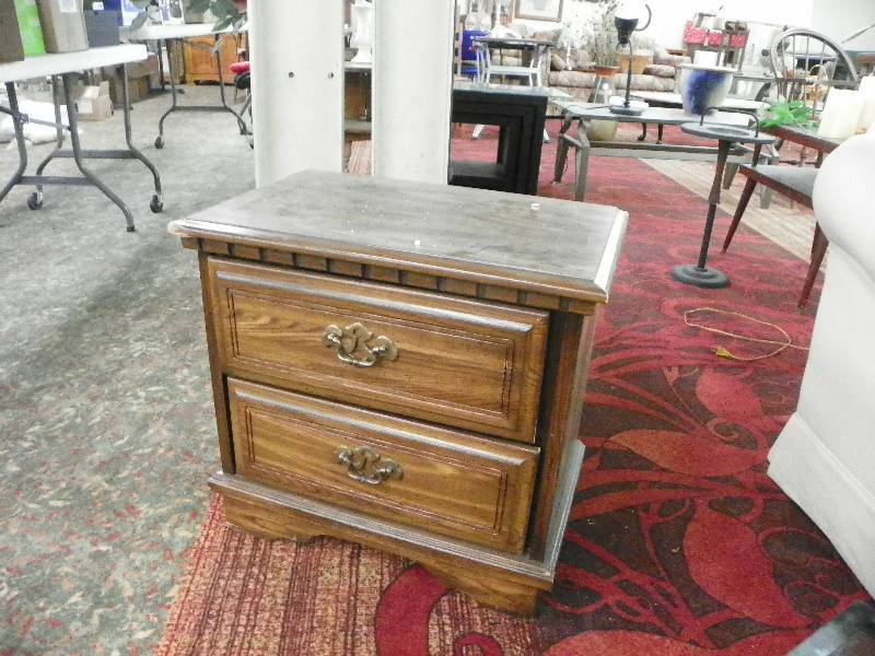 lot 75 image: two drawer side table