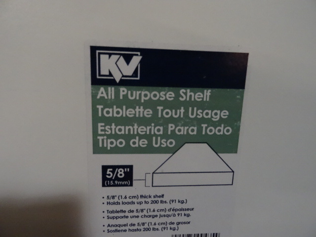 NEW Qty 5 White Shelves 12 in x 36 in