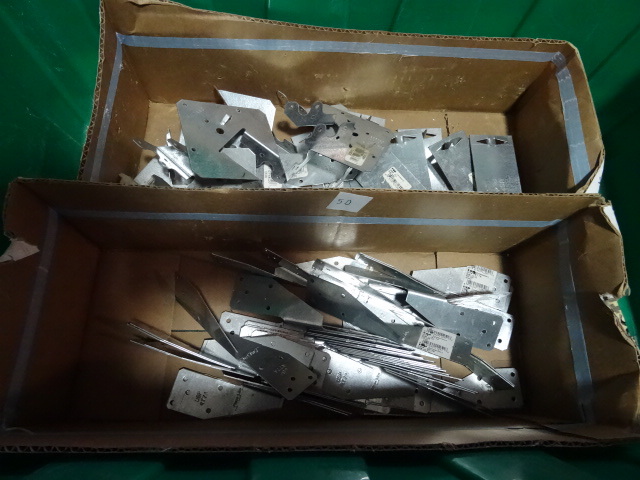NEW Lot Hurricane Ties and Rafter Ties. Green Bin Not Included