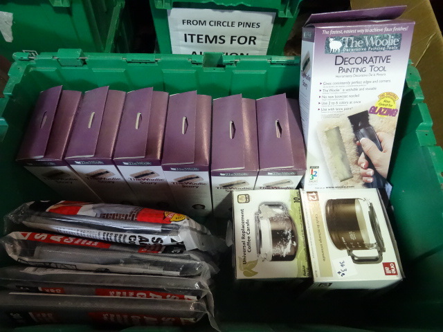 NEW LOT ENTIRE BIN Qty 4 Central AC Cover, Qty 7 Decorative Painting Wool, Unive4rsal Replacement Coffee Caraffes MUCH MORE. Green Bin Not Included