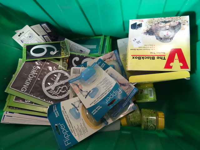 NEW LOT ENTIRE BIN Large Lot Reflective Numbers, Stick On Letter Sets, Keyboard Cleaning Compound, Gopher Traps, Travel Shaving Cream  MUCH MORE. Green Bin Not Included