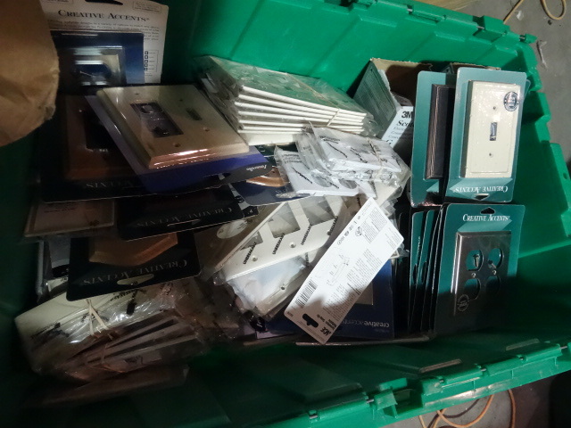 NEW LOT ENTIRE BIN Electrical Faceplates  MUCH MORE. Green Bin Not Included
