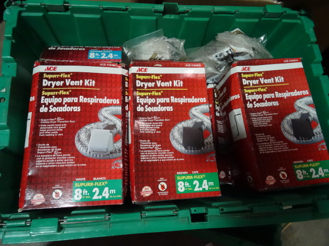 NEW LOT ENTIRE BIN Dryer Vent Kits  MUCH MORE. Green Bin Not Included