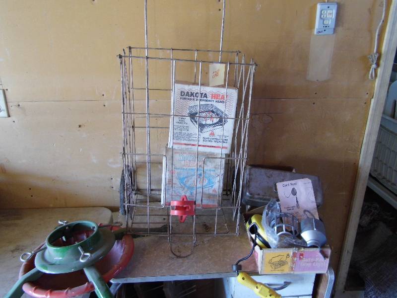 Metal Shopping Cart With Misc