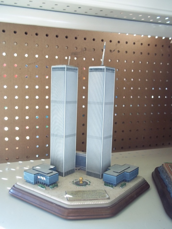 Twin Towers memorabilia model 9 tall
