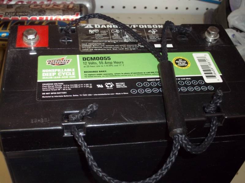 12 volt 55 amp deep cycle non-spillable marine batteries