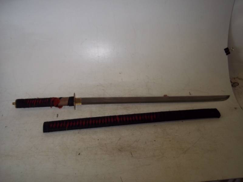 Red and black samari sword 26