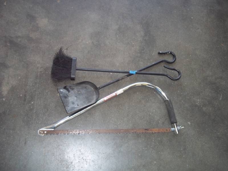 Bow saw and fireplace tools