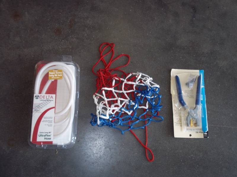 Snap tool, plumbing hose and basketball net