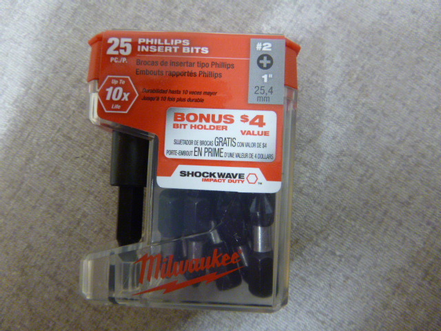 lot 55 image: Milwaukee Phillips Insert Bits
