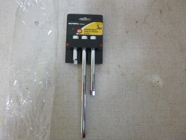 lot 57 image: Olympia Tools 3 Piece Extension Bar Set