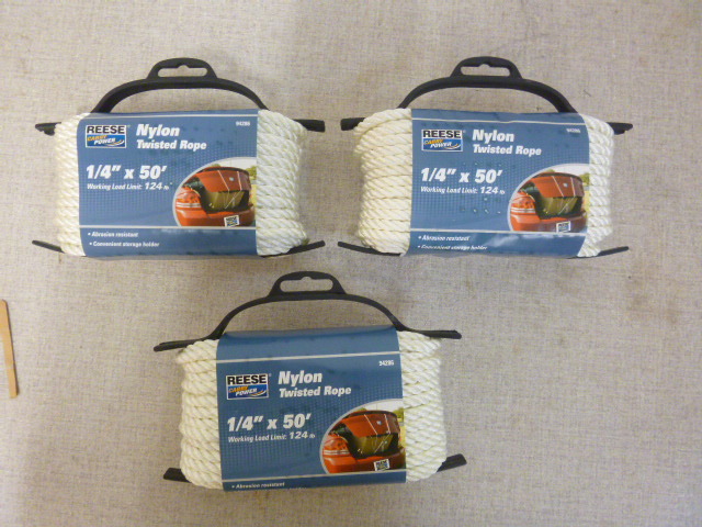 lot 65 image: 3 Spools of Reese Nylon Twisted Rope
