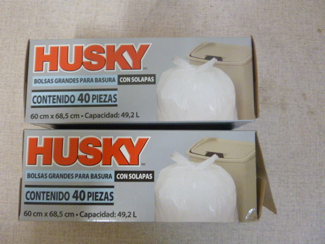 lot 78 image: 2 Boxes of Husky Flap Tie Kitchen Bags