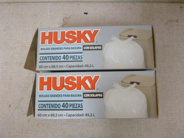 lot 79 image: 2 Boxes of Husky Flap Tie Kitchen Bags