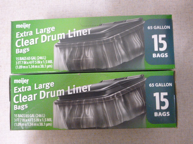 lot 84 image: 2 Boxes of Meijer Extra Large Clear Drum Liners