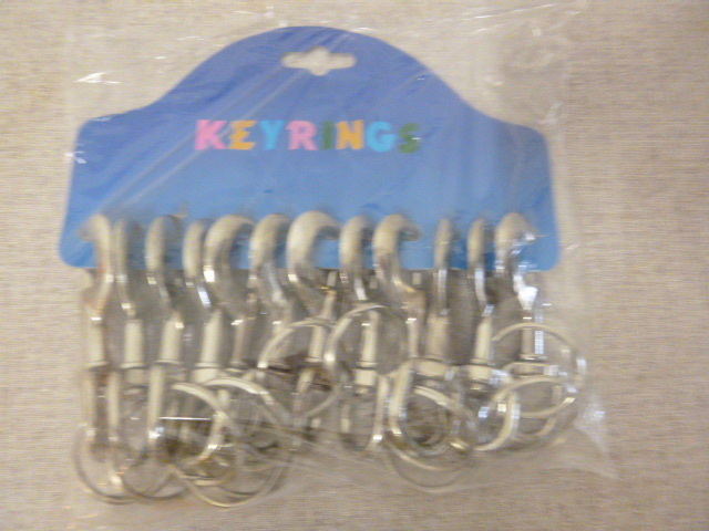 lot 110 image: 12 BR Tools Swivel Snap Key Rings