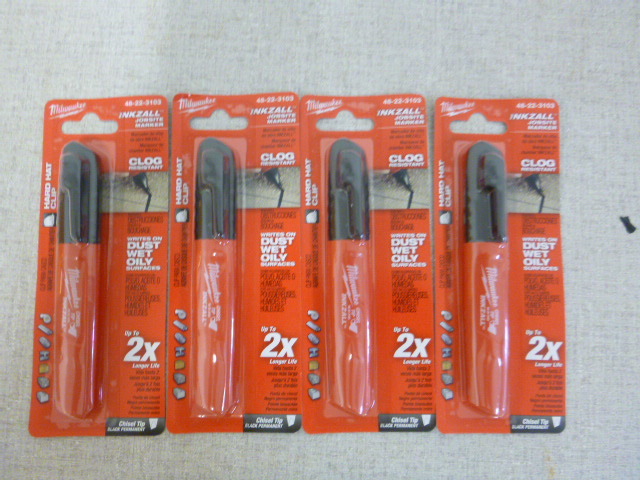 lot 116 image: 4 Milwaukee Inkzall Jobsite Markers