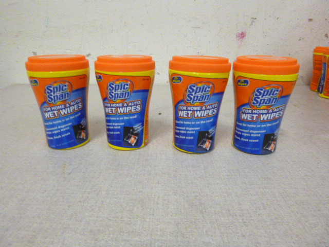 lot 123 image: 4 Tubs of Spic and Span Wet Wipes