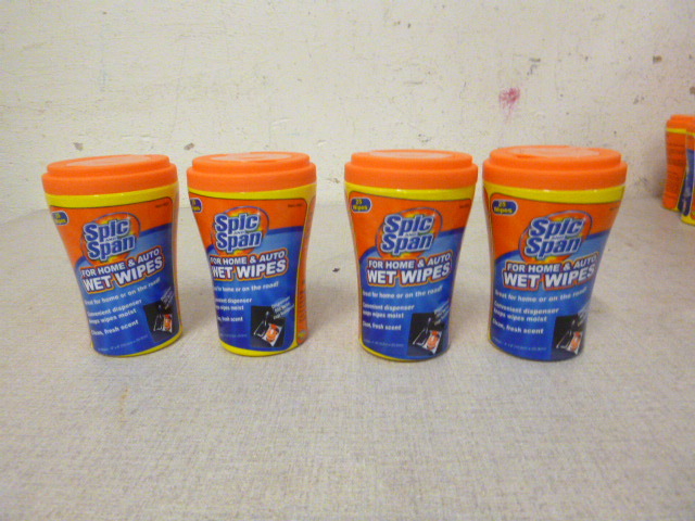 lot 125 image: 4 Tubs of Spic and Span Wet Wipes