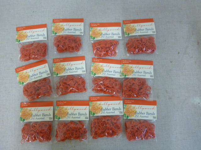 lot 143 image: 12 Packs of Hollywood Pony Tail and Braid Rubber Bands