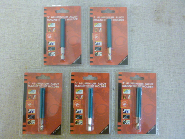 lot 149 image: 5 PTC Aluminum Alloy Magnetic Bit Holders